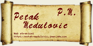Petak Medulović vizit kartica